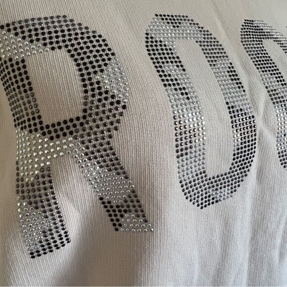 Zadig and Voltaire Cotton Camo Rock Strass Sweatshirt In Crème Large MSRP $198 - Picture 4 of 9